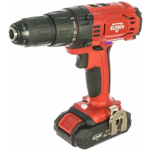 Аккумуляторная дрель-шуруповерт Elitech ДА 18СЛ2 Е220100602 электроинструмент подарок на день рождения мужчине любимому папе дедушке парню 1615000₽