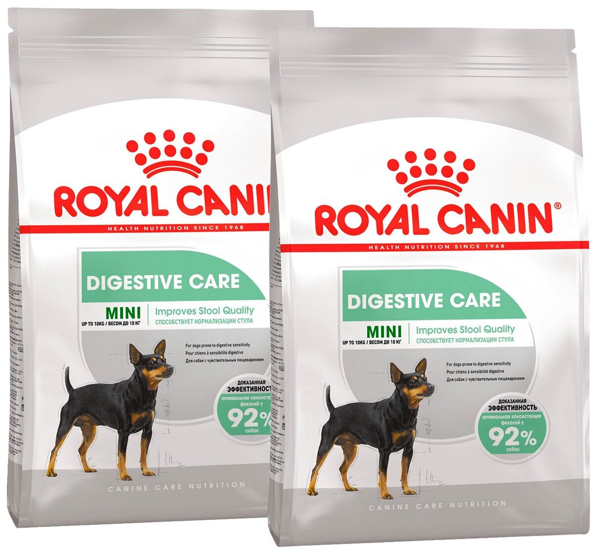 Сухой корм ROYAL CANIN MINI DIGESTIVE CARE для взрослых собак маленьких пород для поддержания здоровья пищеварительной системы (3 + 3 кг)