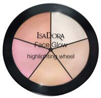 IsaDora Палетка хайлайтеров для лица Face Glow highlighting wheel 51, champange glow
