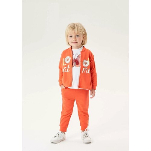 Комплект одежды Ido, толстовка и брюки, спортивный стиль, размер 6A, оранжевый