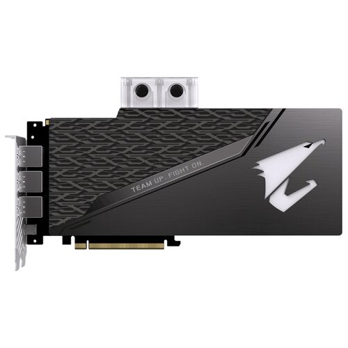 фото Видеокарта GIGABYTE AORUS GeForce RTX 2080 Ti 1770MHz PCI-E 3.0 11264MB 14140MHz 352 bit 3xHDMI 3xDisplayPort HDCP XTREME WATERFORCE WB Retail