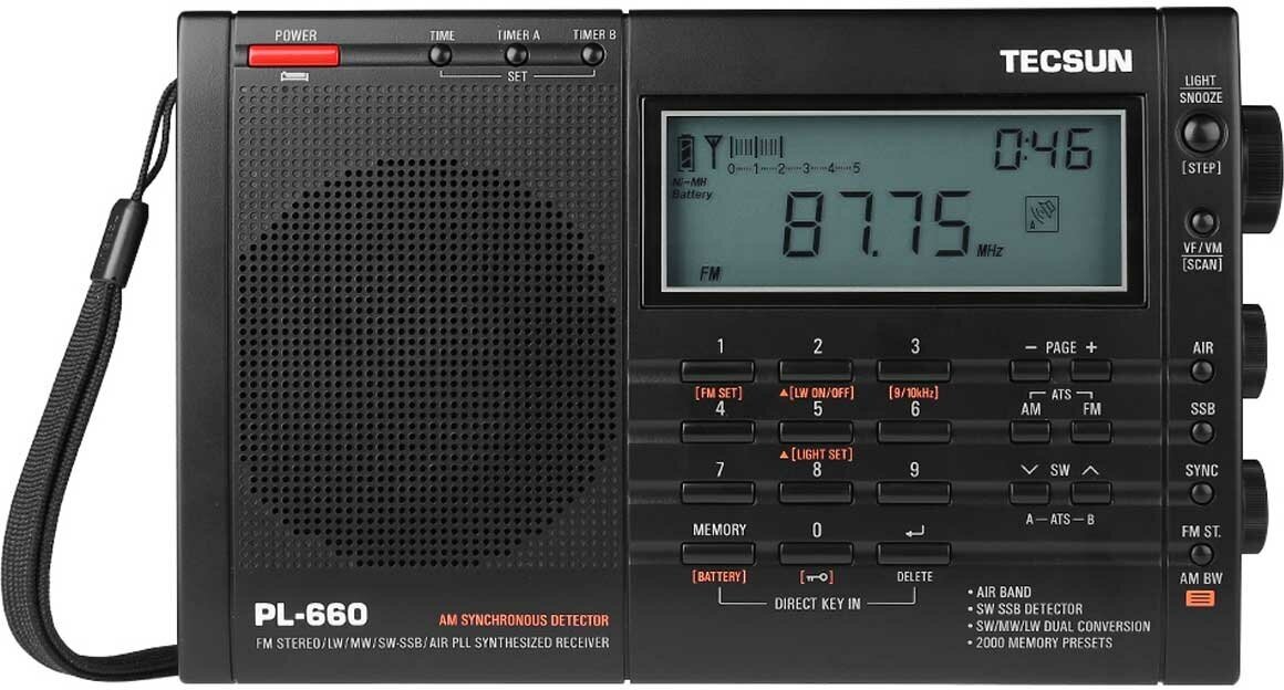 Всеволновый цифровой радиоприемник Tecsun PL-660 (export version) black