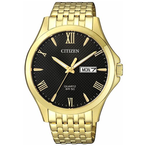 Наручные часы CITIZEN Basic BF2022-55H, золотой, черный