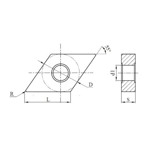 GARWIN INDUSTRIAL 232623-GTF15K Пластина токарная DNMG150608-KR сплав GTF15K