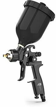 Окрасочный пистолет RRP Дюзы: 2.0 (профессиональный краскопульт) SKULL TITANIUM Spray gun с верхним пластиковым бачком - фотография № 3