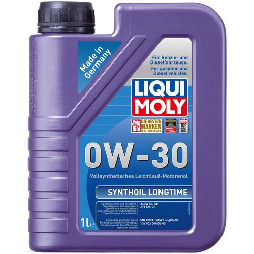 LIQUI MOLY 8976 Масло моторное 0W30 LIQUI MOLY 1л синтетика Synthoil Longtime A3/B4