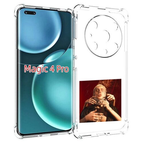 Чехол MyPads Slime face для Honor Magic4 Pro / Magic4 Ultimate задняя-панель-накладка-бампер чехол mypads пентаграмма для honor magic4 pro magic4 ultimate задняя панель накладка бампер