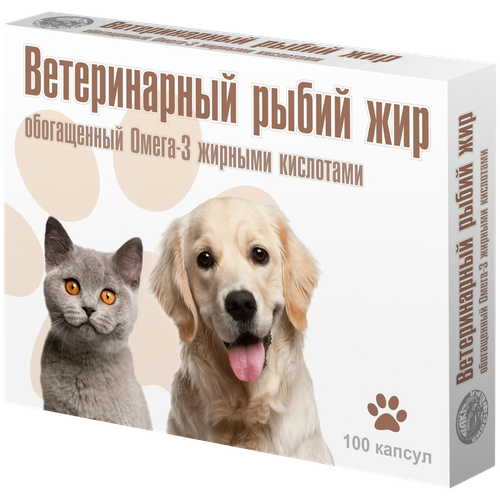 Витамины Вака Рыбий жир с Омега-3 жирными кислотами , 100 шт. в уп. добавка в корм вака рыбий жир с морскими водорослями 100 шт в уп