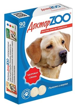 Кормовая добавка Доктор ZOO для собак Здоровая собака с морскими водорослями , 90 таб.