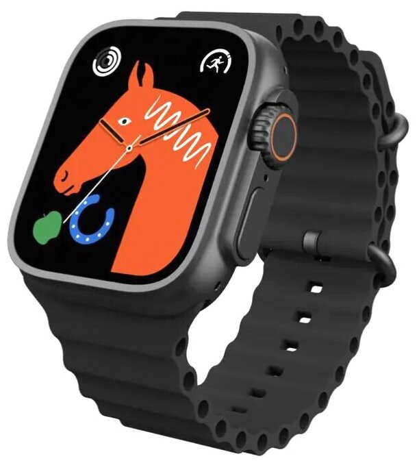 Умные смарт часы Smart Watch X8 Ultra, 49 мм, с NFC и беспроводной зарядкой черные