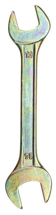 Универсальный гаечный рожковый ключ REXANT из углеродистой стали с желтым цинковым покрытием, 13х14 мм - фотография № 7