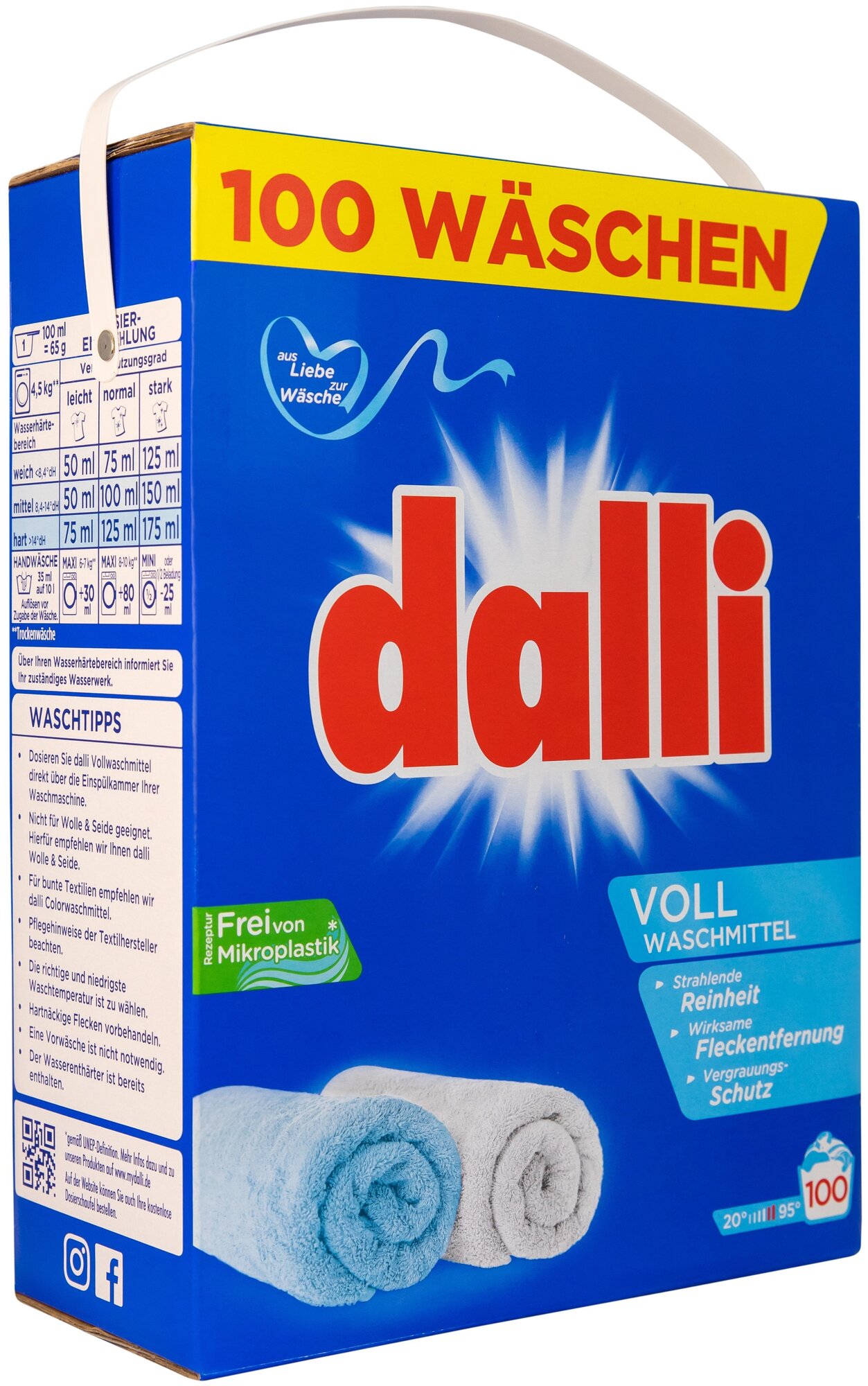 Сухой стиральный порошок Dalli Voll Waschmittel (Activ) 6,5кг