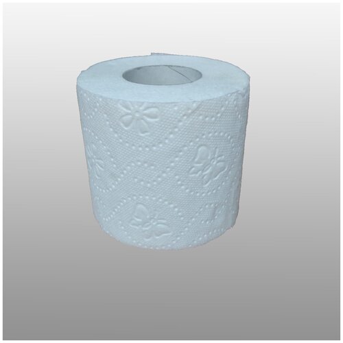 Туалетная бумага 17 метров 2-х слойная, белая, 1 рулон