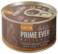 Корм для кошек Prime Ever (0.08 кг) 1 шт. 1A Delicacy Мусс цыпленок с тунцом и креветками 0.08 кг 1