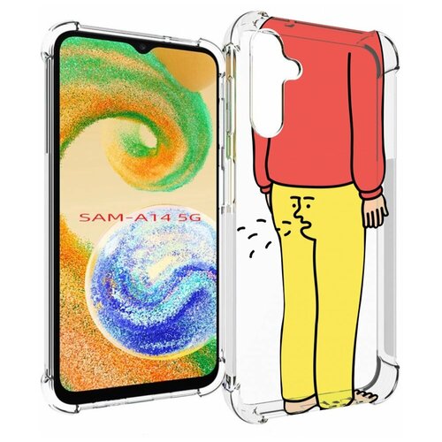 Чехол MyPads смешной-мужчина для Samsung Galaxy A14 4G/ 5G задняя-панель-накладка-бампер