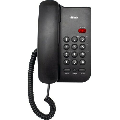 Телефон RITMIX RT-311 black телефон проводной ritmix rt 311 чёрный телефонный аппарат
