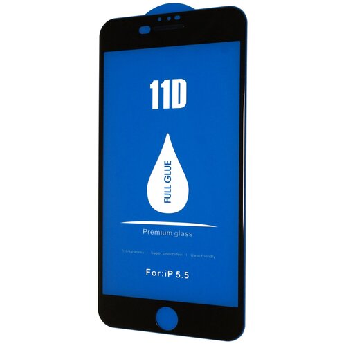 Защитное стекло для iPhone 6/7/8 (5.5) 11D FULL GLUE VEGLAS BLUE коробка черный