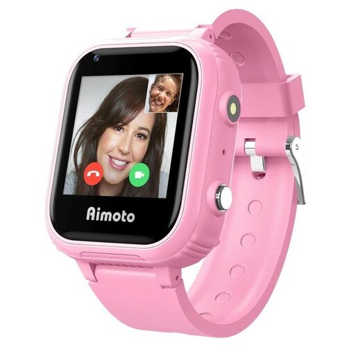 Cмарт часы детские умные Smart Watch с GPS 4G, Aimoto PRO Фламинго, Розовый