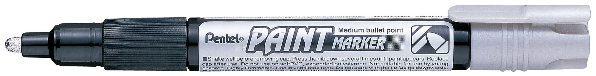 Маркер перманентный Pentel "Paint" 4,6 мм, с круглым наконечником, черный - фото №6