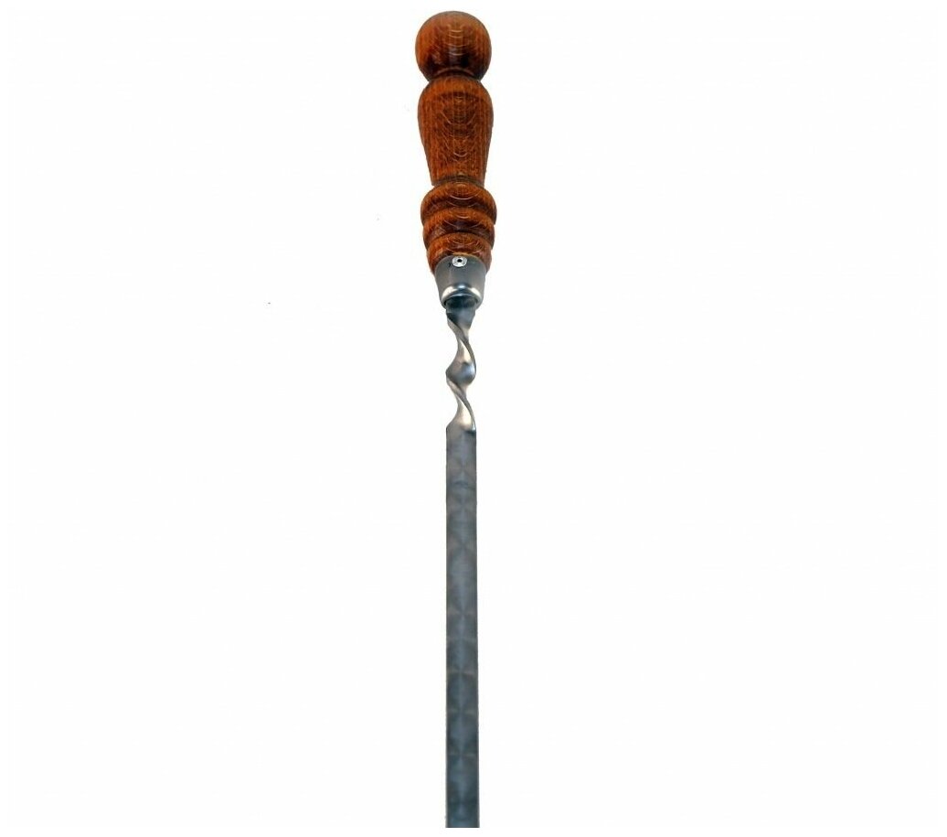 6 шампуров с деревянной ручкой для люля - кебаб 14мм - 45 см - фотография № 5