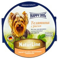 Корм для собак Happy Dog (0.085 кг) 1 шт. NaturLine Нежный паштет. Телятина с рисом