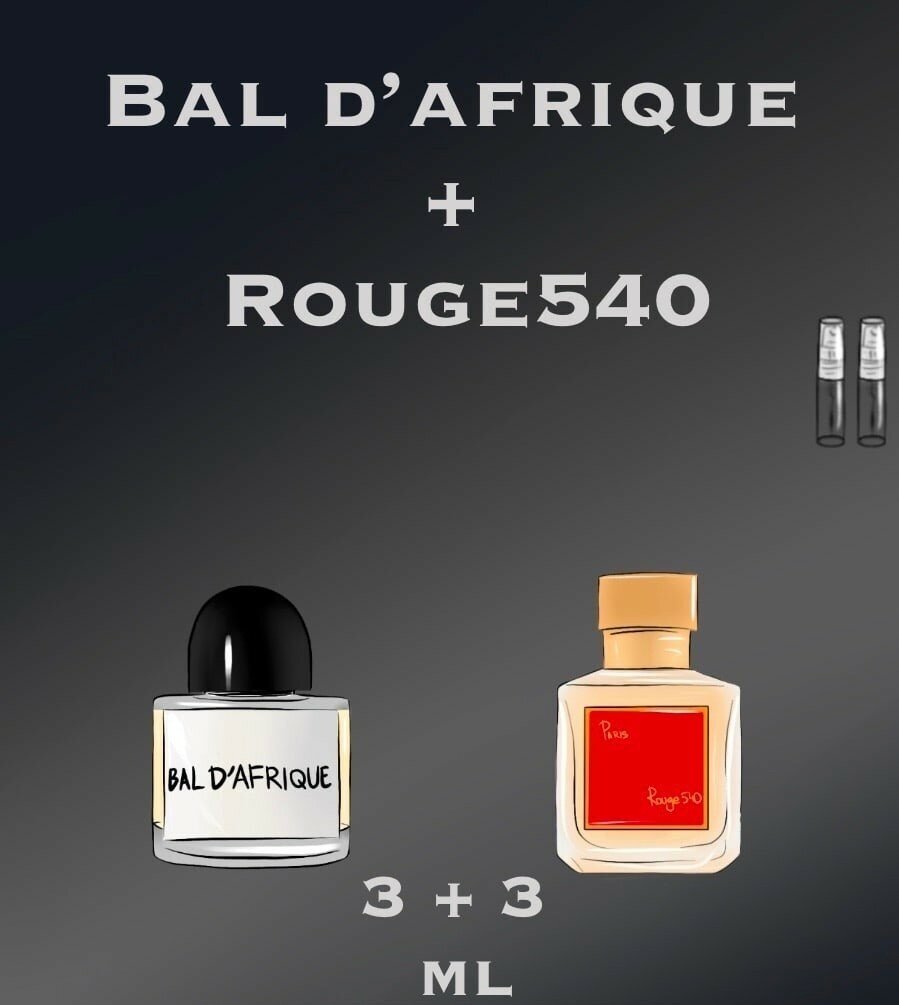 Набор духи crazyDanKos Baccarat Rouge 540 + Bal d'Afrique (Спрей 3+3 мл)