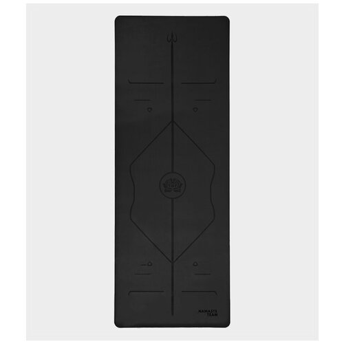 фото Нескользящий каучуковый коврик для йоги с покрытием non-slip namaste team 183*68*0,5 см - black