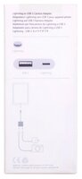 Разъем Apple Lightning - USB/Lightning (MK0W2ZM/A) белый