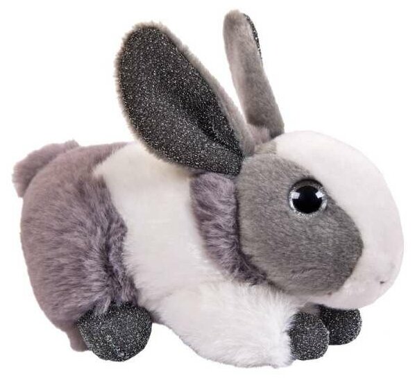 Мягкая игрушка ABtoys Домашние любимцы Кролик серый, 15 см M5053