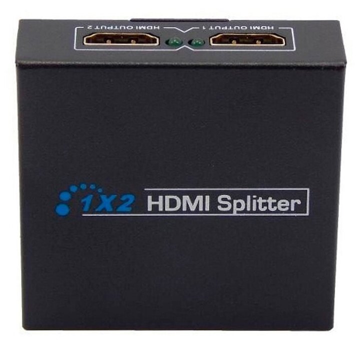 Сплиттер разветвитель Divisor Splitter Hdmi 1x2 Hub 2 Portas 1080p 3d Ver 1.4 (Черный)