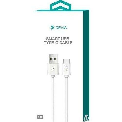 Devia Кабель USB-USB Type-C, 2A (white) сзу isa type c kc2 tc 2a white