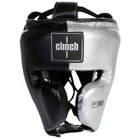 Шлем боксерский Clinch Punch 2.0 черно-серебристый, L