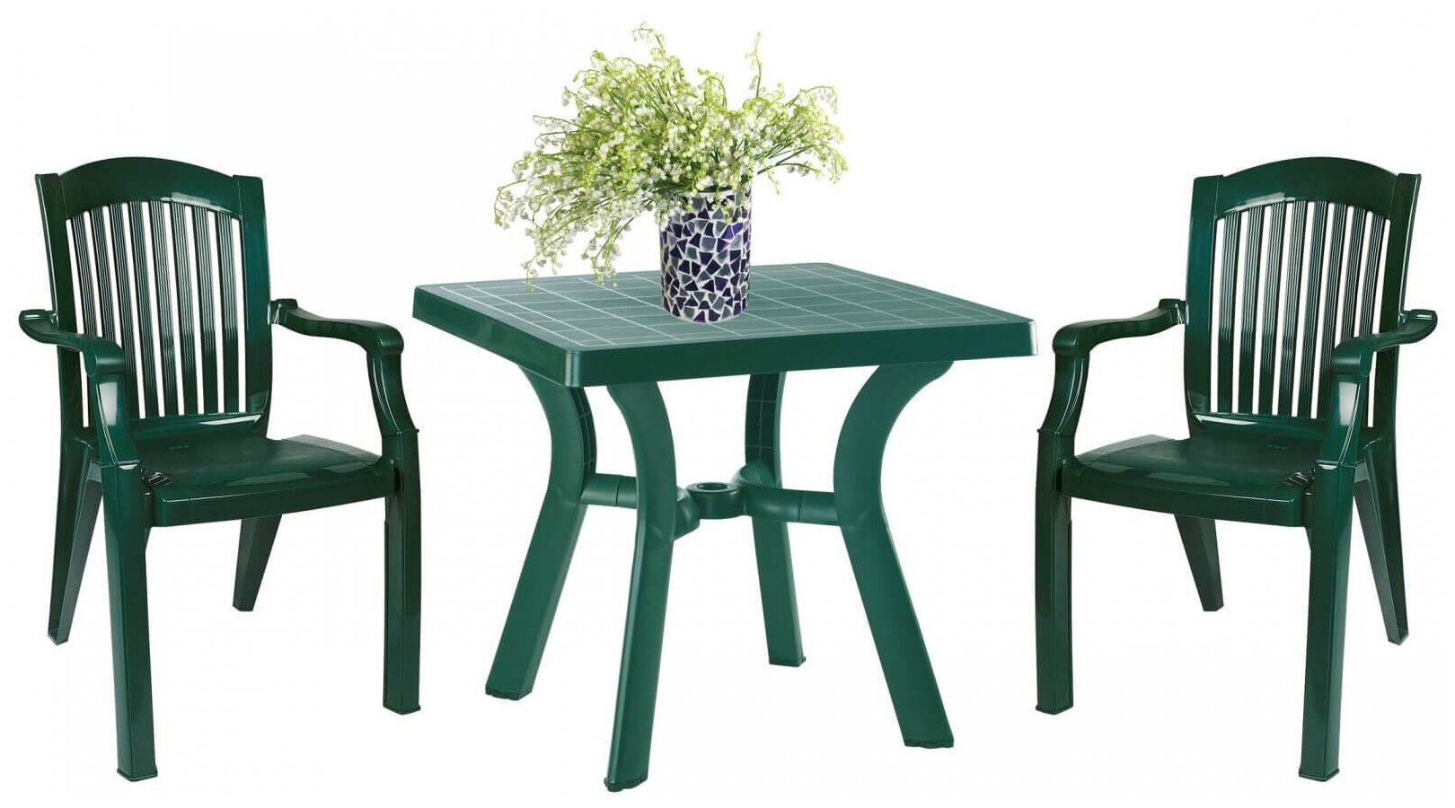 Комплект пластиковой мебели Viva Classic, Siesta Garden, зеленый