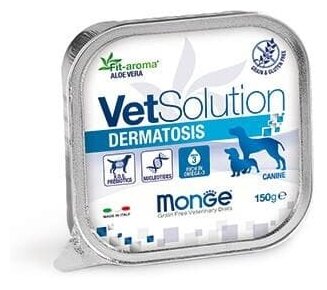 Влажный диетический корм для собак всех пород Monge VetSolution Dog Dermatosis Дерматозис, ламистер 12 шт х 150 г