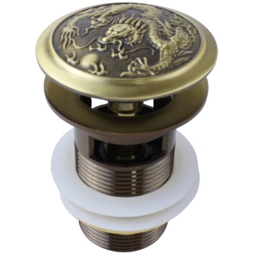 Донный клапан Bronze De Luxe дракон с переливом бронза 21984