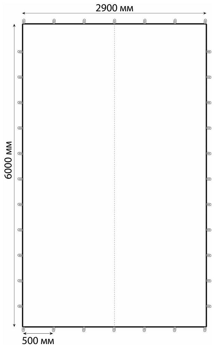 Тент туристический, тент садовый, шатер 6000x2900 мм (оксфорд 210, белый), Tplus