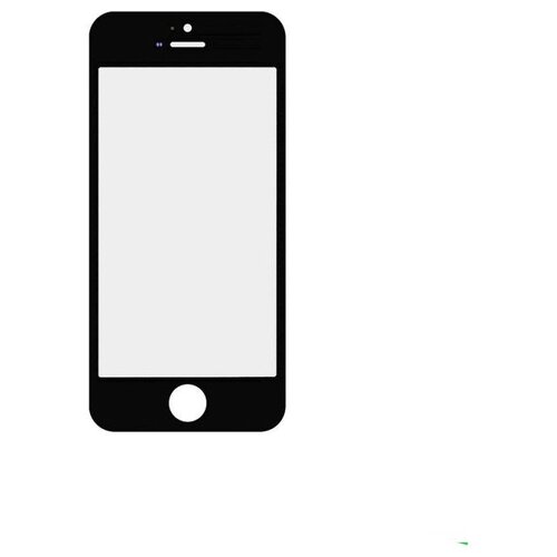 Стекло + OCA в сборе с рамкой для iPhone 5S, 5SE олеофобное покрытие (черное)