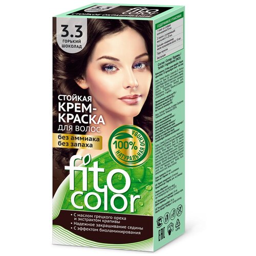 Fito косметик Fitocolor стойкая крем-краска для волос, 3.3 горький шоколад
