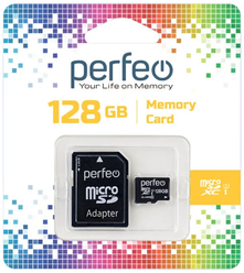 Карта памяти Perfeo microSDXC 128GB High-Capacity (Class 10) UHS-1