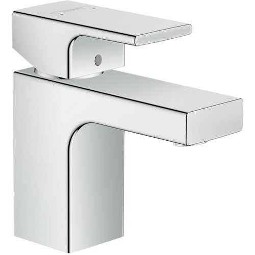 Смеситель для раковины 70, со сливным гарнитуром Hansgrohe Vernis Shape 71566000, хром смеситель для раковины со сливным гарнитуром hansgrohe vernis shape 70 71560670 черный