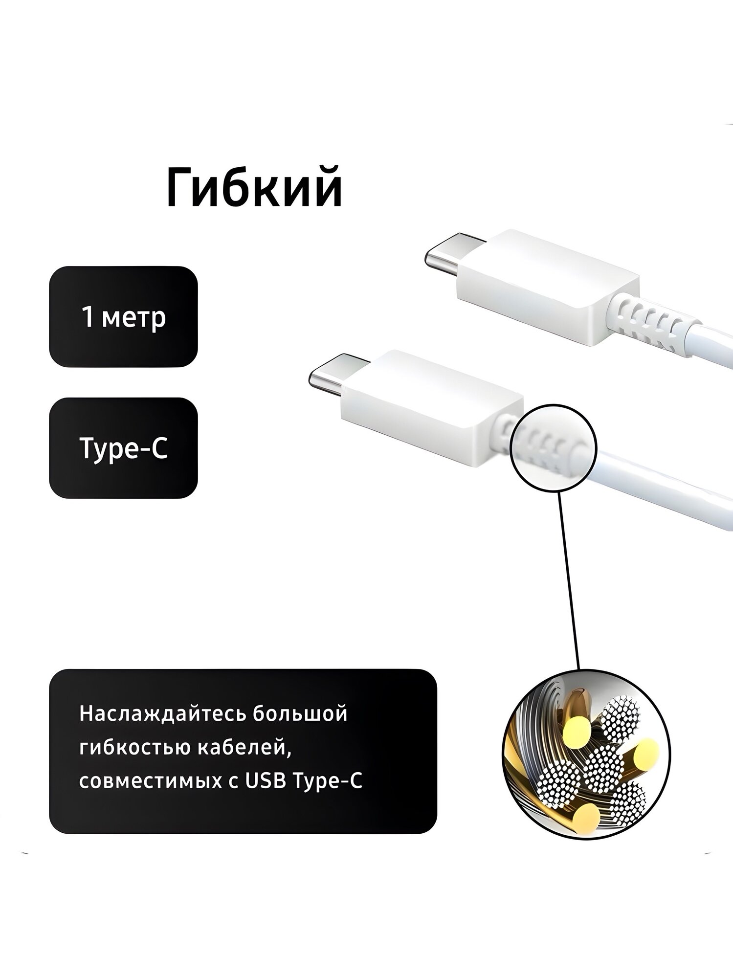 Зарядное устройство для телефона 25W PD Adapter USB-C и Кабель, Белый, с быстрой зарядкой — фото 1