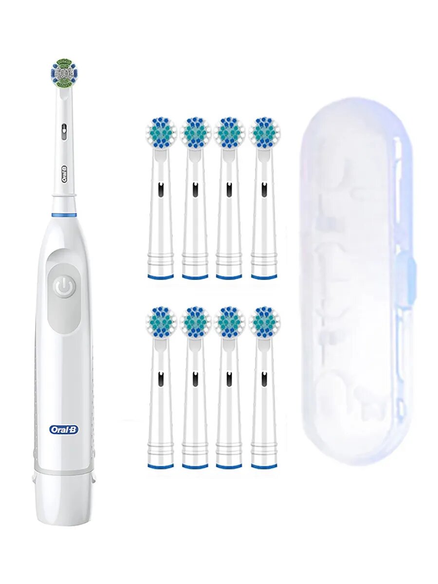 Электрическая зубная щетка Oral-B DB5010 с 8 насадками и прозрачной коробкой для путешествий