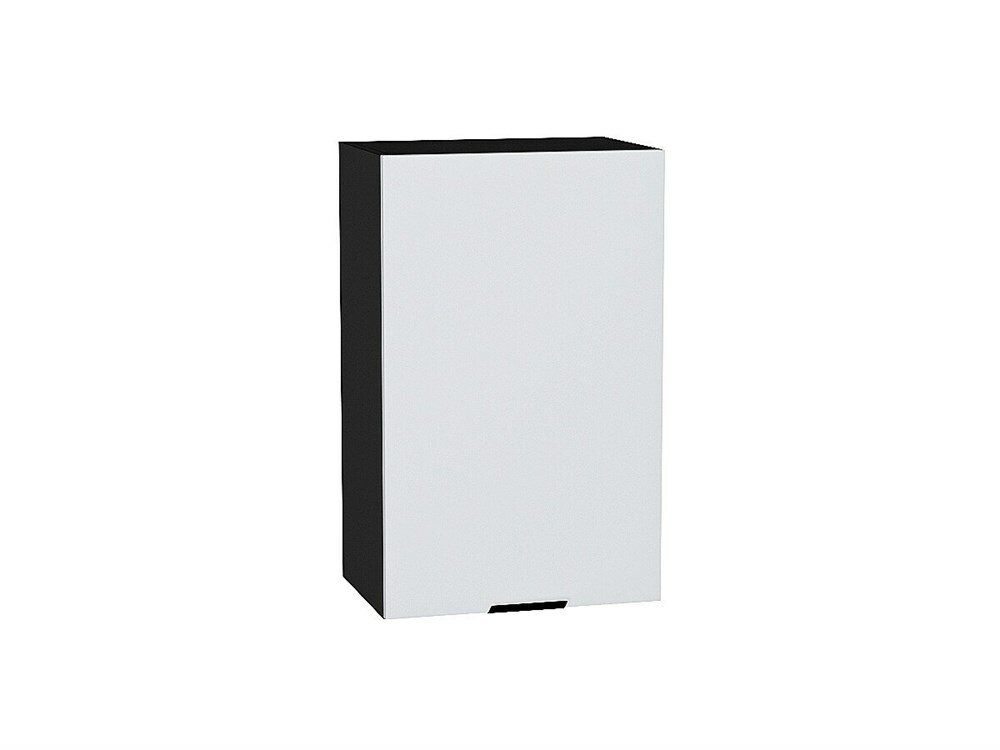 VVT Шкаф верхний с 1-ой дверцей Евро Graphite, Белый, 720, 450 В*Ш*Г 716*450*318, фасад МДФ Белый, корпус Graphite Белый