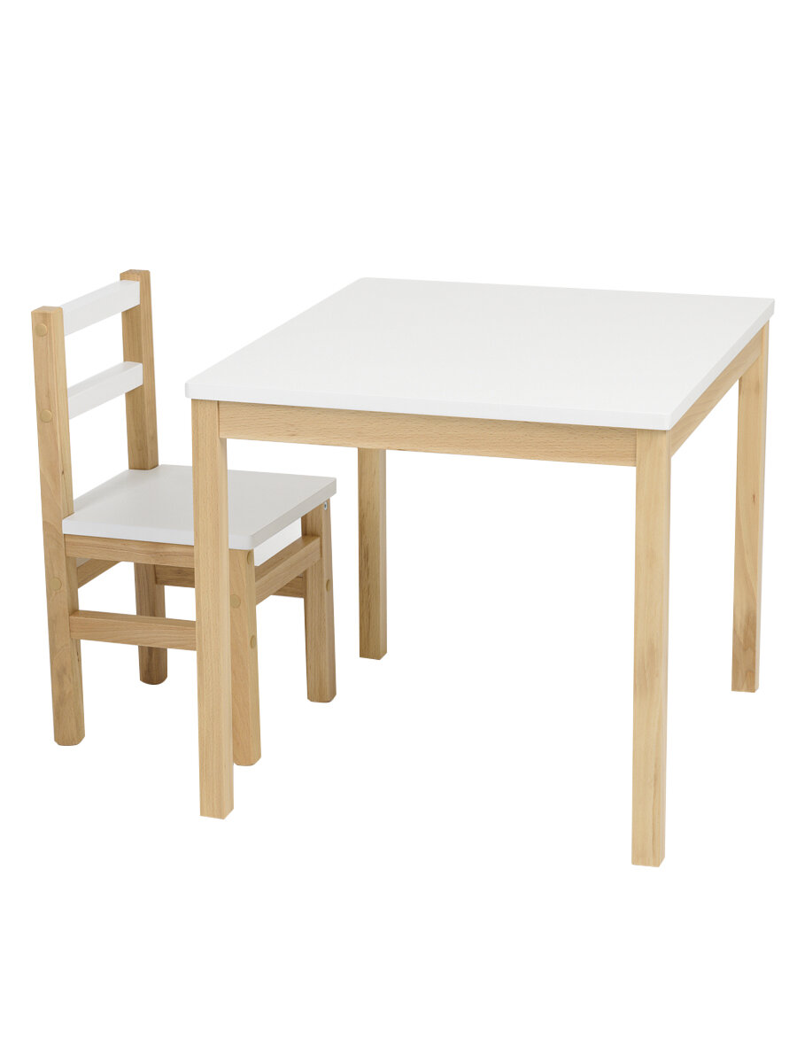 Столы И Стулья Для Детей Xiaomi Стульчик детский деревянный KETT-UP ECO одуванчик NEW белый / натур