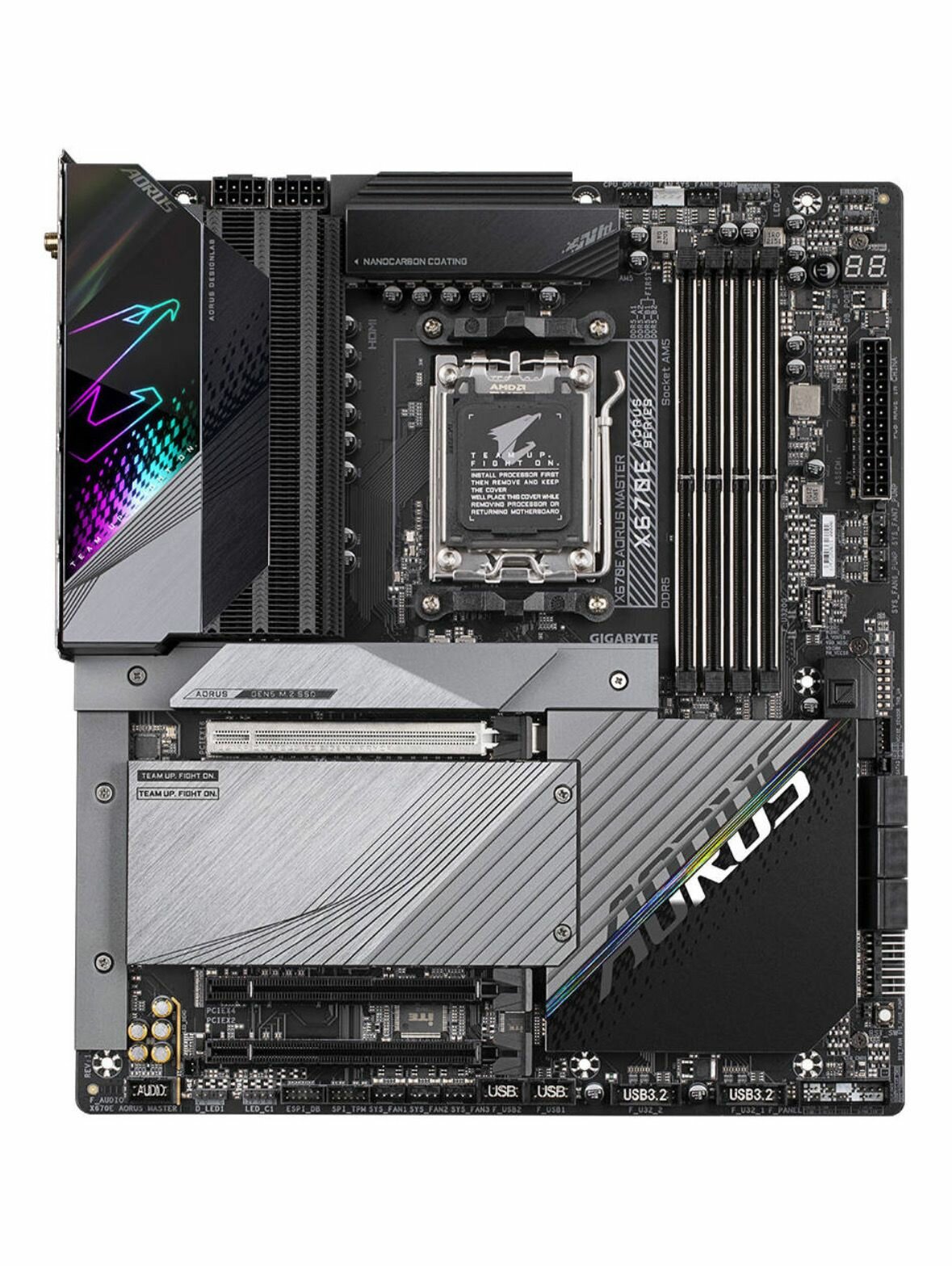 Материнская плата GIGABYTE X670E AORUS MASTER (X670E AORUS MASTER) - AM5, AMD X670, 4хDDR5-5200 МГц, 3хPCI-Ex16, 4хM.2, E-ATX