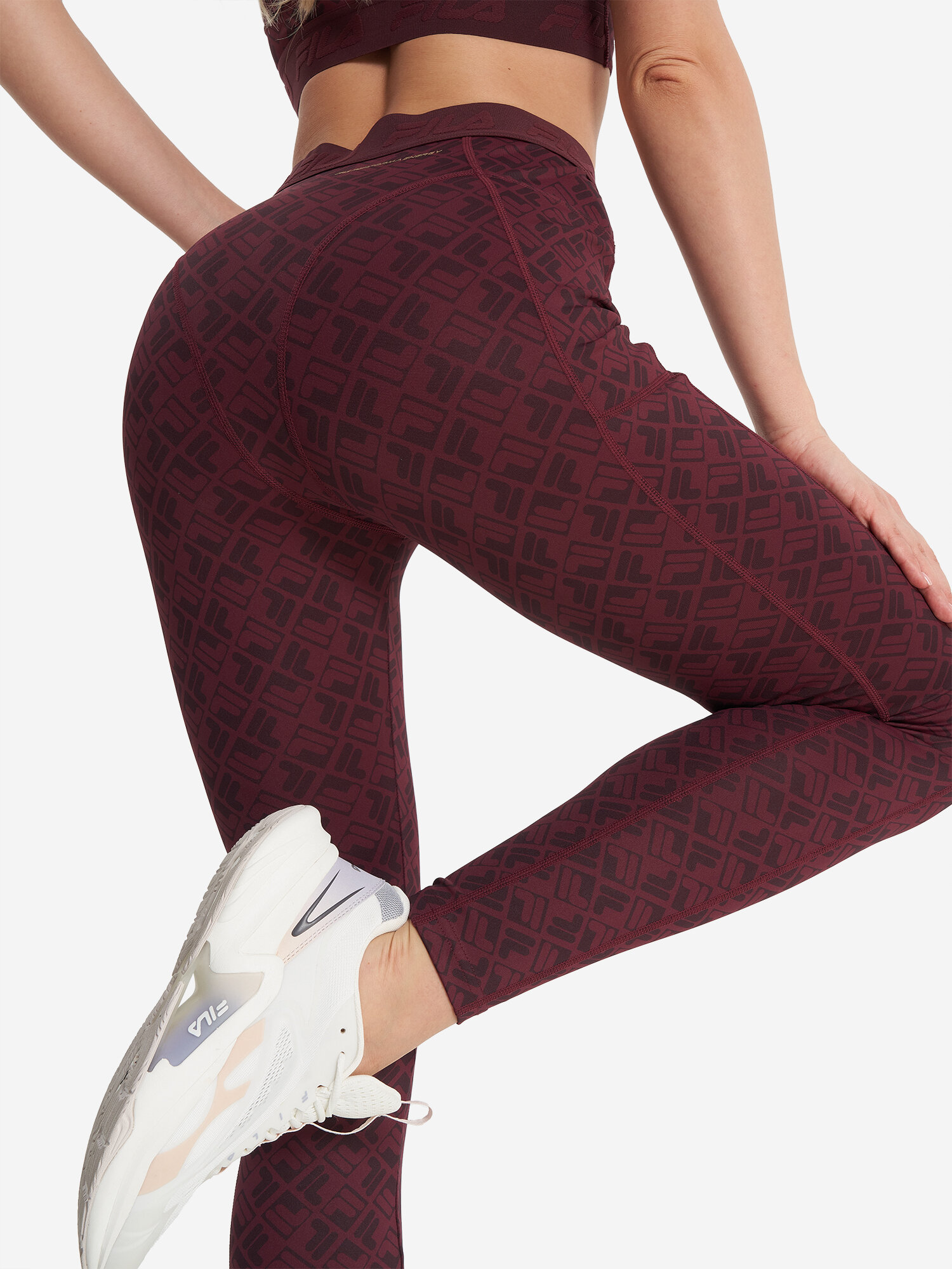 Легинсы спортивные Fila Women's Fitness Leggings, размер 50, красный