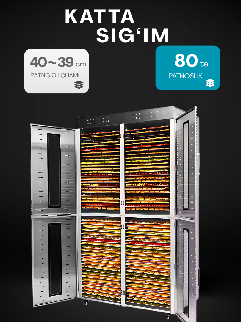 Сушилка-дегидратор Uskunalar US-80, для овощей, фруктов и пастилы — фото 1