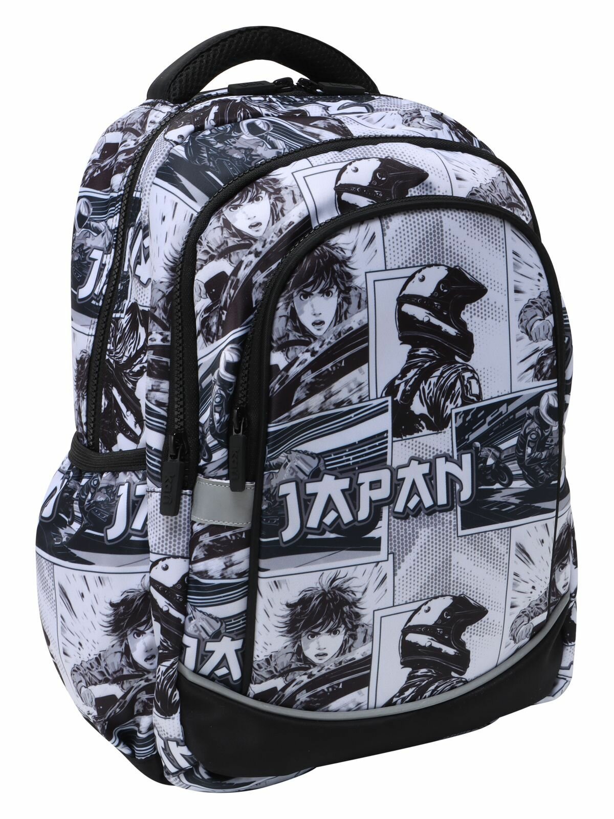 Рюкзак школьный ортопедический kari, для мальчиков, цвет чёрный, белый — фото 1