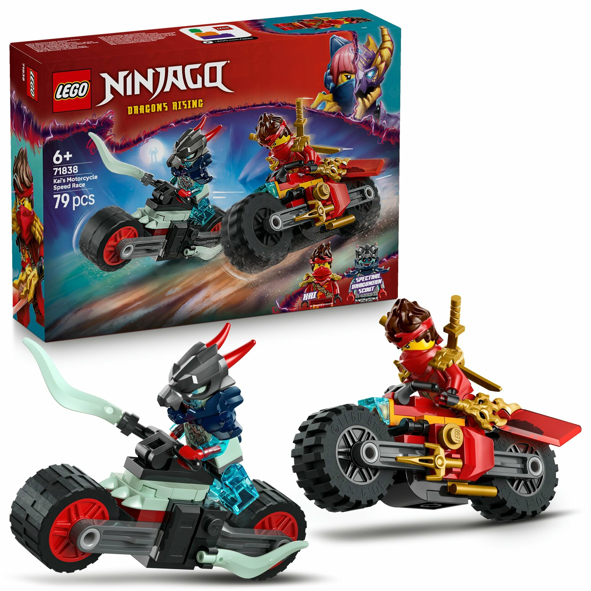 Конструктор LEGO Ninjago 71838 Kai's Motorcycle Speed Race, 79 дет.