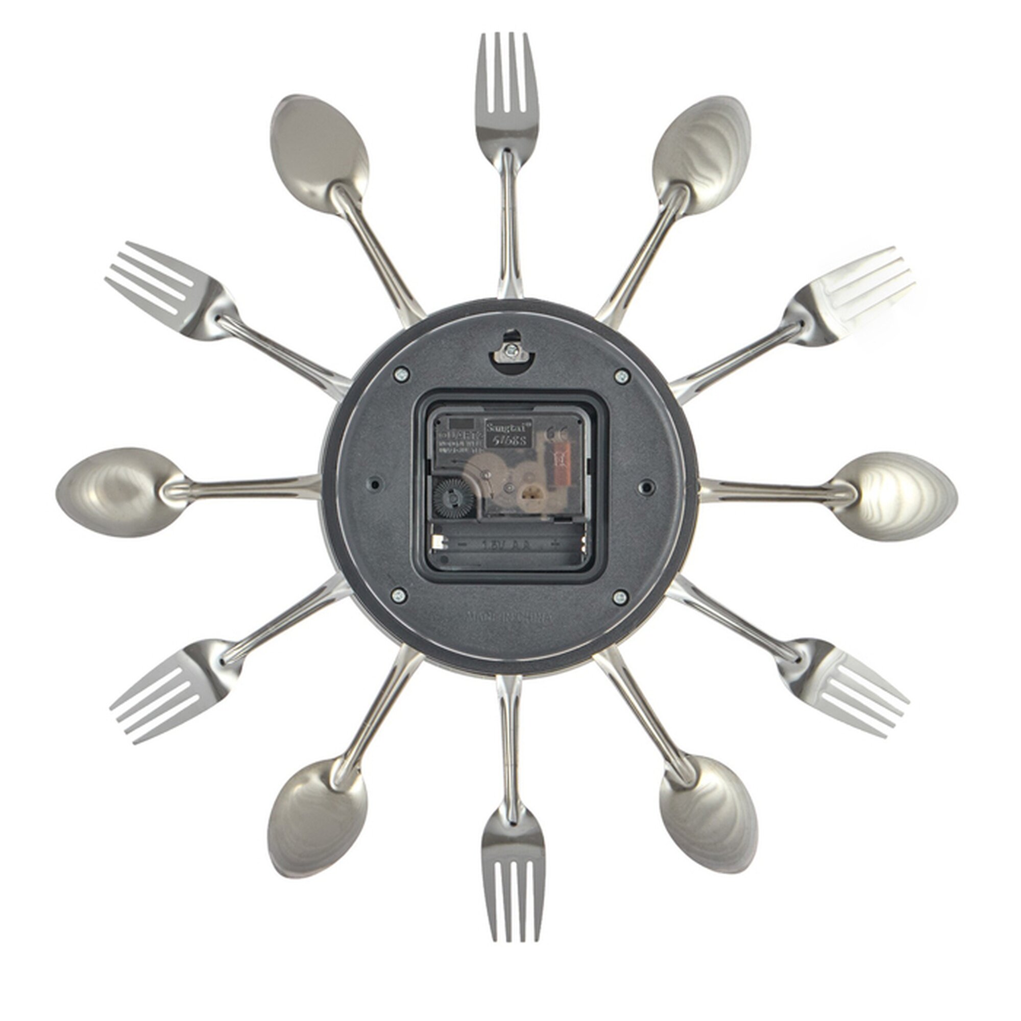 Часы настенные, серия: Кухня, "Столовые приборы", дискретный ход, d-31 см, циферблат 13.5 см — фото 1